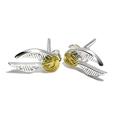 ESE0004-Sterling Silver Golden Snitch Stud Earrings