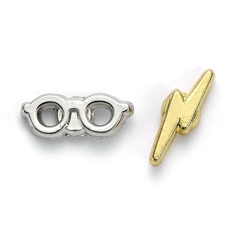 Set boucles d’oreilles - Chocogrenouille - lunettes et éclair - retourneur de temps - Harry Potter