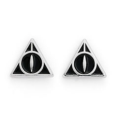 EWES0054-Harry Potter Deathly Hallows stud earrings