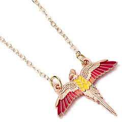 EWN000113-Rose Gold Plated Fawkes Necklace - Harry Potter