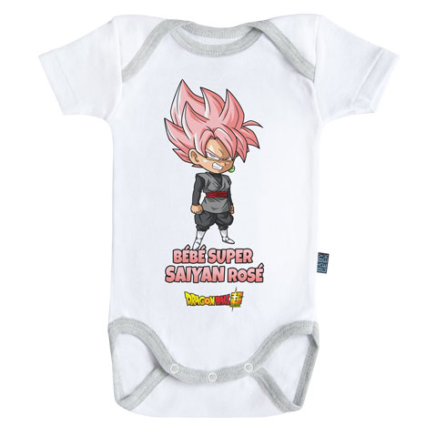 Bébé super Saiyan Rosé - Black Goku - Dragon Ball Super - Body Bébé manches courtes