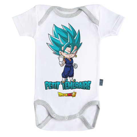 Petit téméraire - Vegeto - Dragon Ball Super - Body Bébé manches courtes Petit téméraire - Vegeto - Dragon Ball Super - Body Bébé manches courtes