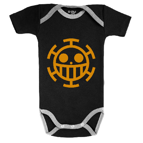 Signe Traffalgar Law - Body Bébé manches courtes - Coton - Noir Signe Traffalgar Law - Body Bébé manches courtes - Coton - Noir