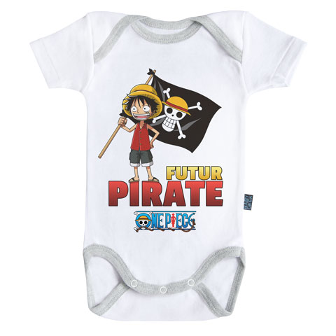 Futur pirate - Luffy - One Piece - Body Bébé manches courtes