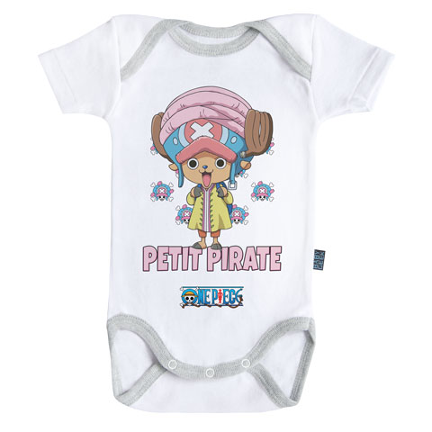 Petit Pirate Chopper - One Piece - Body Bébé manches courtes Petit Pirate Chopper - One Piece - Body Bébé manches courtes