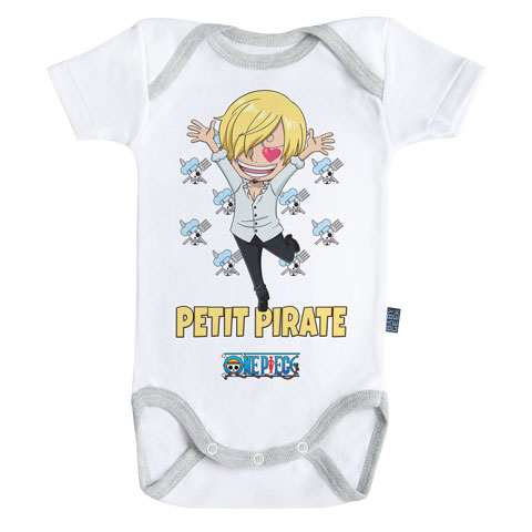 Petit Pirate Sanji - One Piece - Body Bébé manches courtes