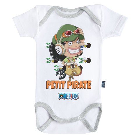Petit Pirate Usopp - One Piece - Body Bébé manches courtes Petit Pirate Usopp - One Piece - Body Bébé manches courtes