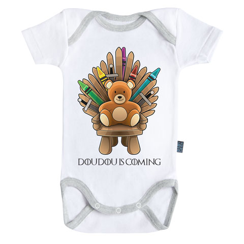 Doudou is coming - Body Bébé manches courtes