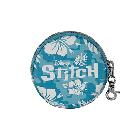 Porte-monnaie Stitch fleurs bleues - Lilo et Stitch