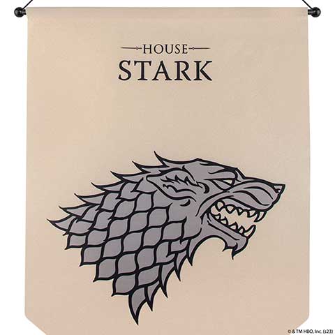 Bannière blason Stark - Game of Thrones