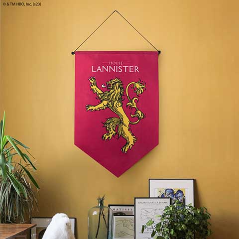 Bannière blason Lannister - Game of Thrones