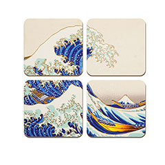 MAP4191-Set of 4 coasters - The Great Wave of Kanagawa
