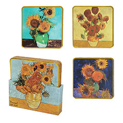 MAP4210-Lot de 4 sous-verres - Les Tournesols - Vincent Van Gogh