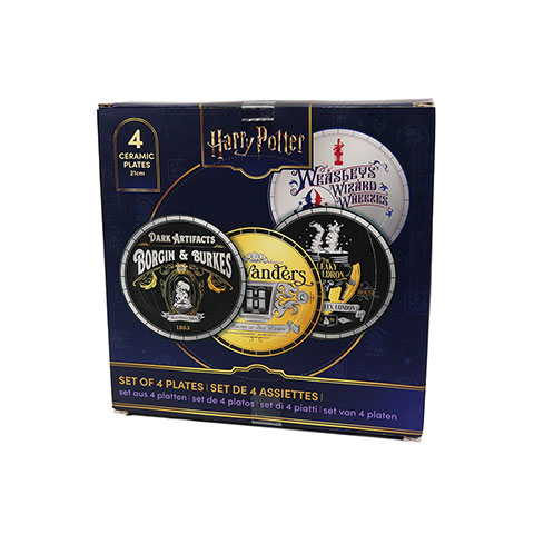 Lot de 4 assiettes Chemin de traverse - Harry Potter Lot de 4 assiettes Chemin de traverse - Harry Potter