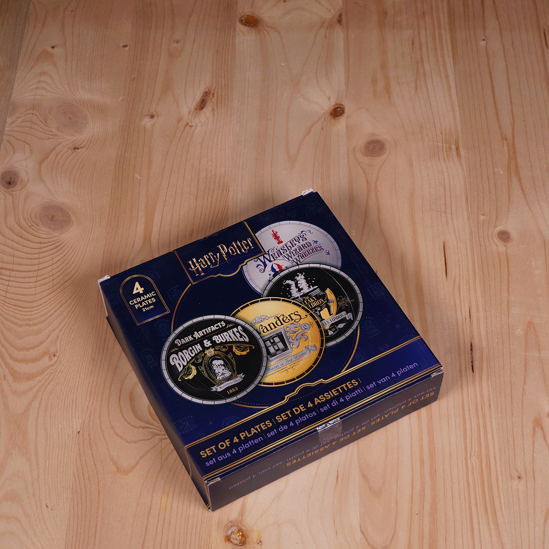 Lot de 4 assiettes Chemin de traverse - Harry Potter Lot de 4 assiettes Chemin de traverse - Harry Potter