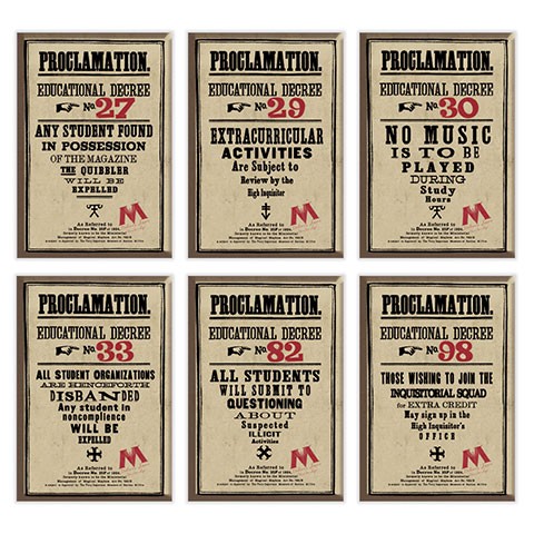 Set de 6 magnets - Proclamations - Harry Potter