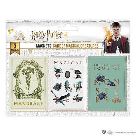 Set de 3 magnets - Soins aux Créatures magiques - Harry Potter