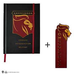 MAP5111-Hard cover notebook and bookmark - Gryffindor crest