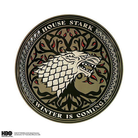 Round aluminium plate Stark - Game Of Thrones