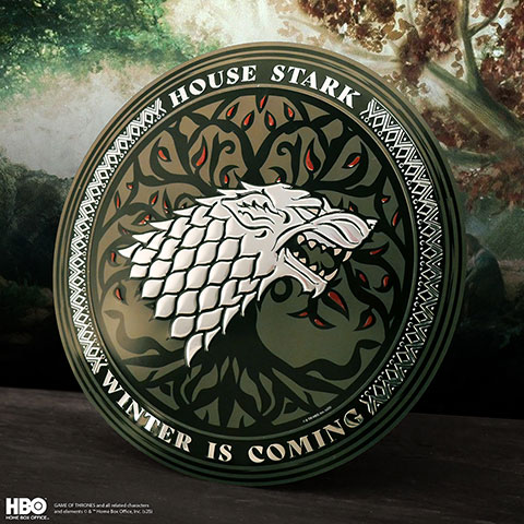 Round aluminium plate Stark - Game Of Thrones