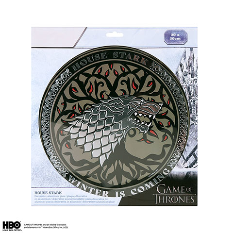 Round aluminium plate Stark - Game Of Thrones