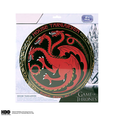 Placa redonda de aluminio Targaryen - Game Of Thrones Placa redonda de aluminio Targaryen - Game Of Thrones