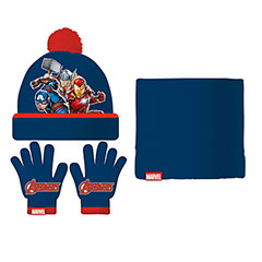 SF02043-Ensemble bonnet & tour de cou & gants pour enfants - Avengers - Marvel