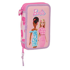 SF04000-Portapenne doppio rigido con 28 accessori  - Barbie