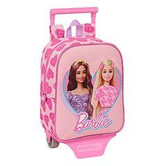 SF04007-Pink rolling schoolbag - Love - 22 x 27 x 10 cm - Barbie