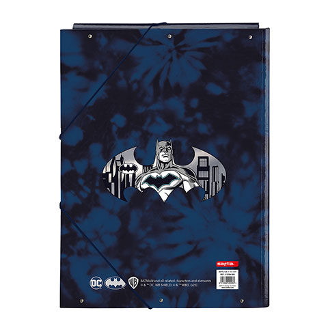 Pochette à rabats en carton A4 - Bleu marine - Batman Legendary