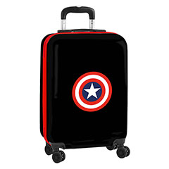 SF08002-Valise de cabine à roulettes noire - Captain America - Marvel