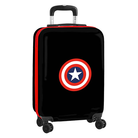 Valise de cabine à roulettes noire - Captain America - Marvel