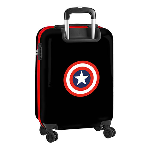 Valise de cabine à roulettes noire - Captain America - Marvel