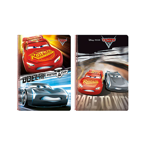 Cahier à Spirale A4 Couverture rigide - Race to win - Cars - Disney • Pixar