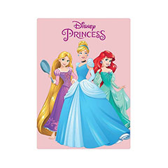 SF10022-Plaid-Decke rosa - Rapunzel, Aschenputtel, Arielle - Disney Princess