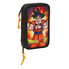 SF12000-Set di portapenne doppio e cancelleria ( 28 pezzi ) - Goku - Dragon Ball Super