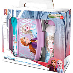 SF14010-Set de bouteille & boite à repas + Set de couverts - La Reine des Neiges - Frozen - Disney