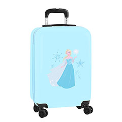 SF14014-Valise de cabine à roulettes bleu - Believe - La Reine des Neiges - Frozen - Disney