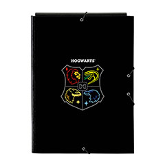 SF17003-A4 black cardboard flap folder - Hogwarts - House championship - Hogwarts alumni - Harry Potter