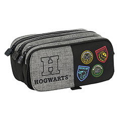 SF17021-Estuche triple gris - Hogwarts - Casa de los campeones - Harry Potter
