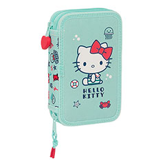 SF18000-Portapenne doppio con set di accessori  - Hello Kitty Sea lovers