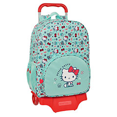 SF18002-Blue rolling schoolbag - Sea lovers - 33 x 42 x 14 cm - Hello Kitty