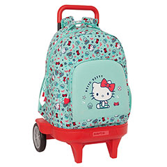 SF18005-Blue rolling schoolbag - Sea lovers - 33 X 45 X 22 cm - Hello Kitty