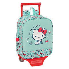 SF18008-Blue rolling schoolbag - Sea lovers - 22 x 27 x 10 cm - Hello Kitty