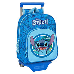 SF21001-Blauer Schulranzen mit Rollen - Stitch - Disney