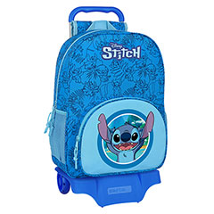 SF21004-Blauer Schulranzen mit Rollen Stitch - Disney