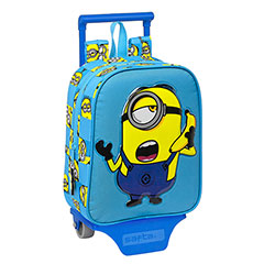 SF28005-Blue rolling schoolbag - Minionstatic - 22 x 27 x 10 cm - Minions