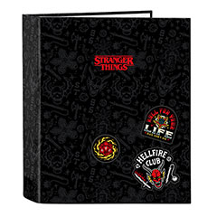 SF46000-4-ring binder A4 - Hellfire Club - Stranger Things