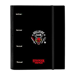 SF46001-Ring binder with A4 refill, elastic band and 5 dividers - Hellfire Club - Stranger Things