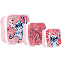 VA21027-Lunch box pink (3in1) Stitch - Lilo and Stitch
